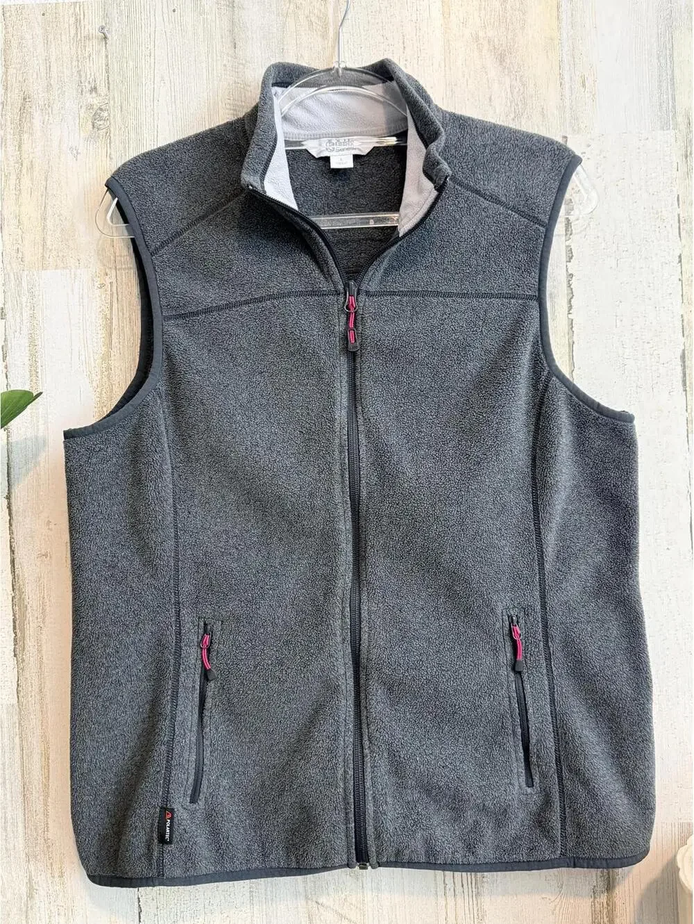 Guide Series Women’s Size Large Gray Zip Front Fleece Vest